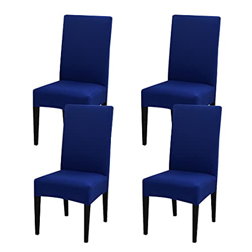 Gray Blue JQinHome 6 Pcs Dining Chair Slipcover,High Stretch Removable Washable Chair Seat Protector Cover for Home Party Hotel Wedding Ceremony Gray Blue JQinHome 6 Pcs Dining Chair Slipcover,High Stretch Removable Washable Chair Seat Protector Cover for Home Party Hotel Wedding Ceremony